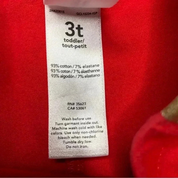 Carter’s Sweatpants Orange-ish  Red Shiny Gold Size 3T - Picture 3 of 16